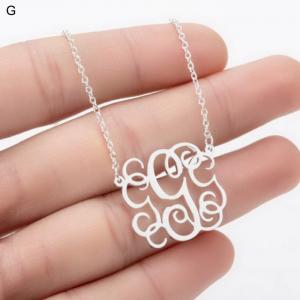 Stainless Steel Necklace - KN199865-WGNF