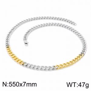 SS Gold-Plating Necklace - KN200198-KLHQ