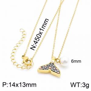 SS Gold-Plating Necklace - KN200248-K