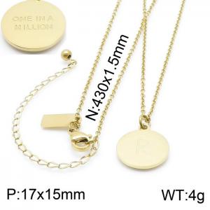 SS Gold-Plating Necklace - KN200370-KLHQ