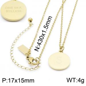 SS Gold-Plating Necklace - KN200373-KLHQ