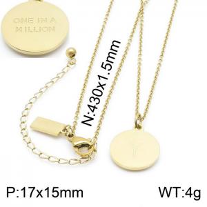 SS Gold-Plating Necklace - KN200376-KLHQ