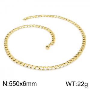 SS Gold-Plating Necklace - KN200417-Z
