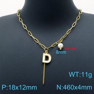 SS Gold-Plating Necklace - KN200514-Z