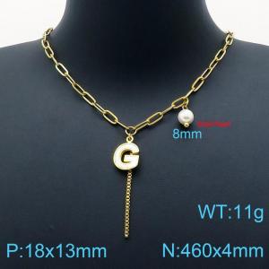 SS Gold-Plating Necklace - KN200517-Z