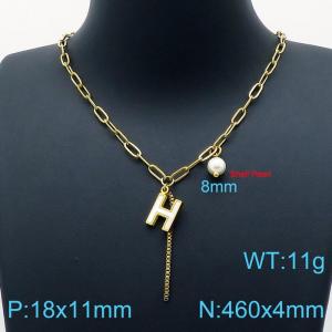 SS Gold-Plating Necklace - KN200518-Z