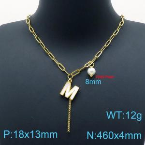SS Gold-Plating Necklace - KN200523-Z