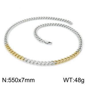 SS Gold-Plating Necklace - KN200786-KLHQ
