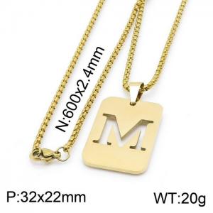 SS Gold-Plating Necklace - KN201439-TK