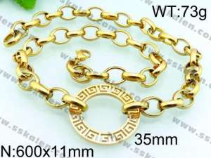 SS Gold-Plating Necklace - KN20152-Z