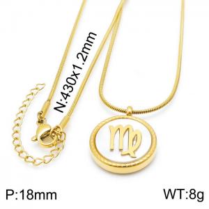 SS Gold-Plating Necklace - KN201572-KLX