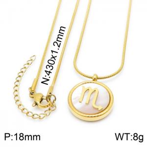 SS Gold-Plating Necklace - KN201574-KLX