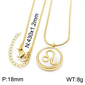 SS Gold-Plating Necklace - KN201578-KLX