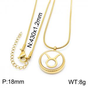 SS Gold-Plating Necklace - KN201582-KLX