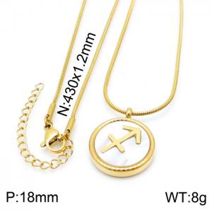 SS Gold-Plating Necklace - KN201583-KLX