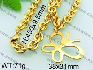 SS Gold-Plating Necklace - KN20171-Z