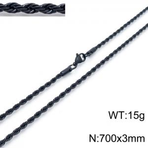 Stainless Steel Black-plating Necklace - KN201809-Z