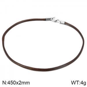 Stainless Steel Clasp with Fabric Cord - KN201935-Z