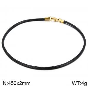 Stainless Steel Clasp with Fabric Cord - KN201936-Z