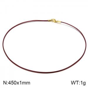 Stainless Steel Clasp with Fabric Cord - KN201941-Z