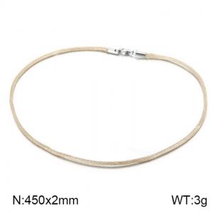 Stainless Steel Clasp with Fabric Cord - KN201942-Z