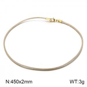 Stainless Steel Clasp with Fabric Cord - KN201943-Z