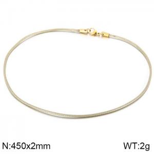 Stainless Steel Clasp with Fabric Cord - KN201947-Z