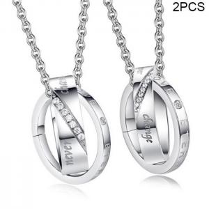 Couple Necklaces - KN202288-WGZH