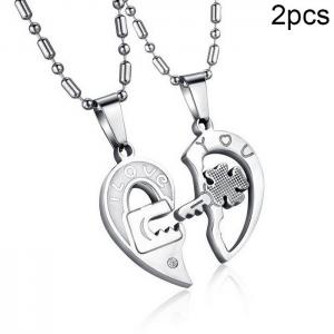 Couple Necklaces - KN202318-WGZH