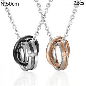 Couple Necklaces - KN202344-WGZH