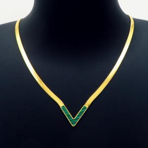 SS Gold-Plating Necklace - KN203282-SP