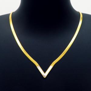 SS Gold-Plating Necklace - KN203283-SP