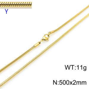 SS Gold-Plating Necklace - KN203762-Z