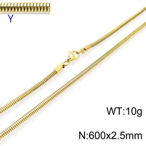 SS Gold-Plating Necklace - KN203776-Z
