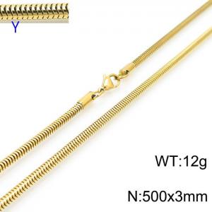 SS Gold-Plating Necklace - KN203786-Z