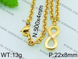 SS Gold-Plating Necklace - KN20735-Z