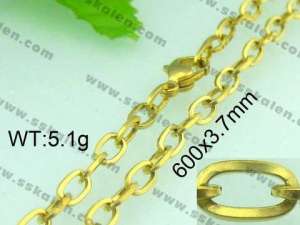SS Gold-Plating Necklace - KN20817-Z