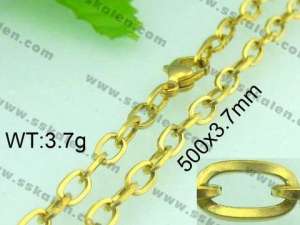 SS Gold-Plating Necklace - KN20818-Z