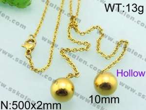 SS Gold-Plating Necklace - KN21393-Z