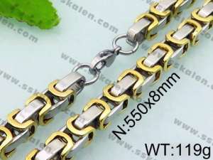 SS Gold-Plating Necklace - KN21502-H