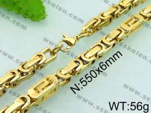 SS Gold-Plating Necklace - KN21554-H