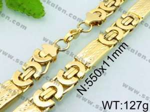 SS Gold-Plating Necklace - KN21560-H