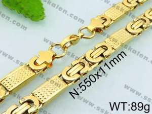 SS Gold-Plating Necklace - KN21563-H