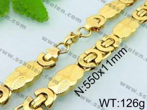 SS Gold-Plating Necklace - KN21570-H