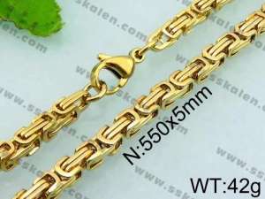 SS Gold-Plating Necklace - KN21588-H