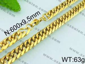 SS Gold-Plating Necklace - KN21701-Z