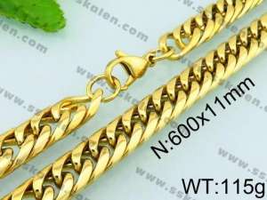 SS Gold-Plating Necklace - KN21703-Z