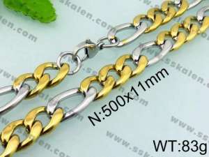 SS Gold-Plating Necklace - KN21715-Z