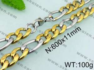 SS Gold-Plating Necklace - KN21716-Z