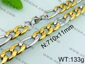 SS Gold-Plating Necklace - KN21717-Z
